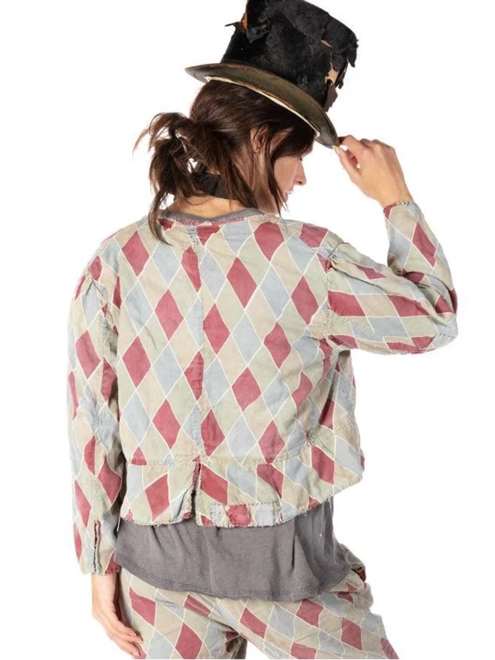 Magnolia Pearl pitre suit jacket harlequin checkered ISO!